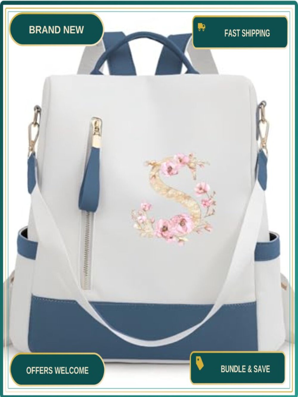Small Faux Leather Backpack Purse 3-in-1 Convertible Anti-Theft Fits 11in Tablet